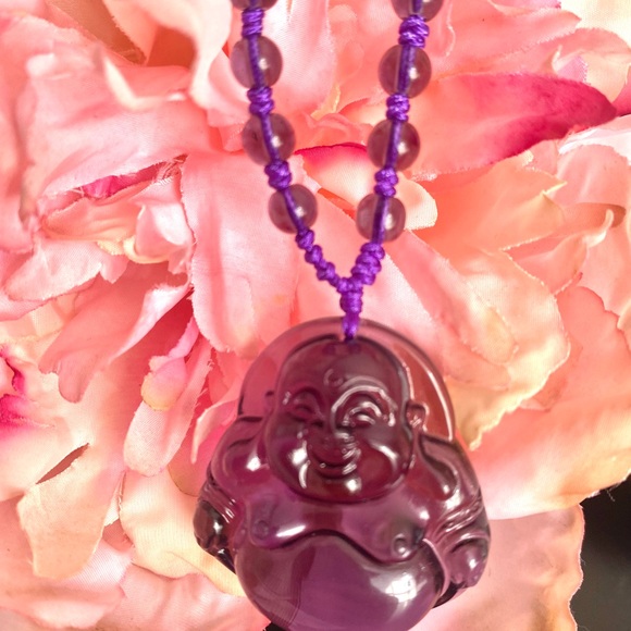 Purple HAPPY BUDDHA - Picture 2 of 2